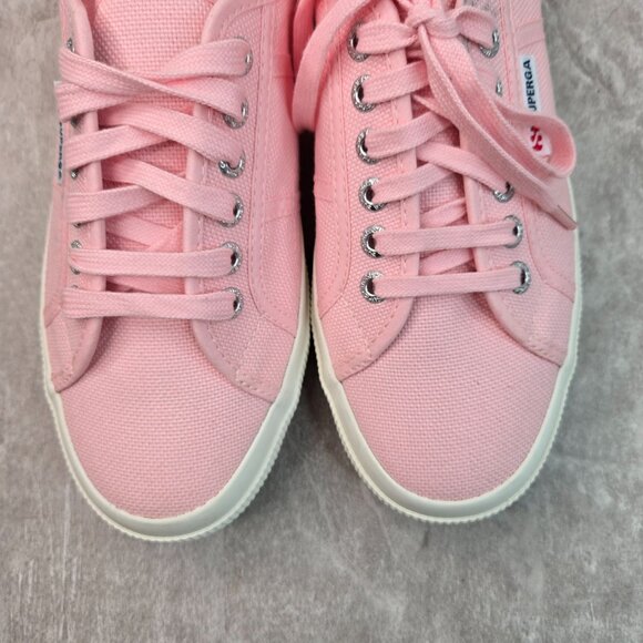 Superga Sneakers 9 Pink Canvas Streetwear Low Top Casual Normcore Lace Up Shoes - Picture 12 of 12